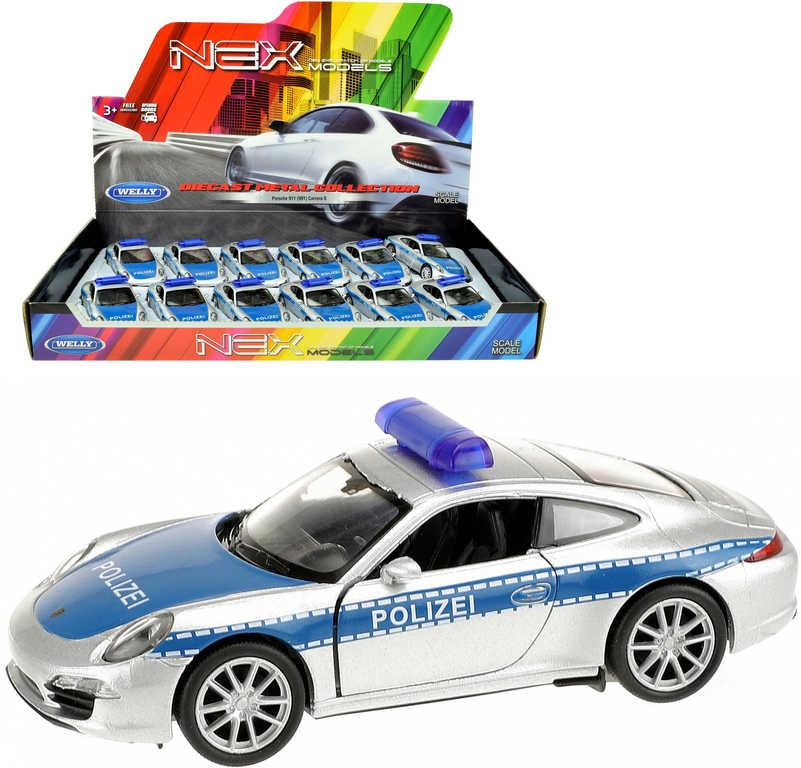 WELLY Auto model Porsche 911(991) Carrera S policie 12cm volný chod
