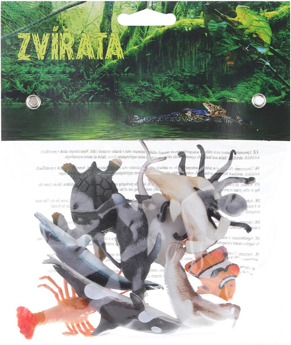 Zvířata mořská 5cm plastové figurky zvířátka set 10ks v sáčku