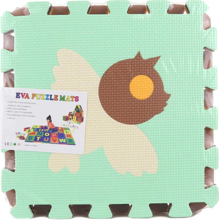 Baby puzzle koberec pěnový Zvířátka I. měkké bloky set 9ks vkládací