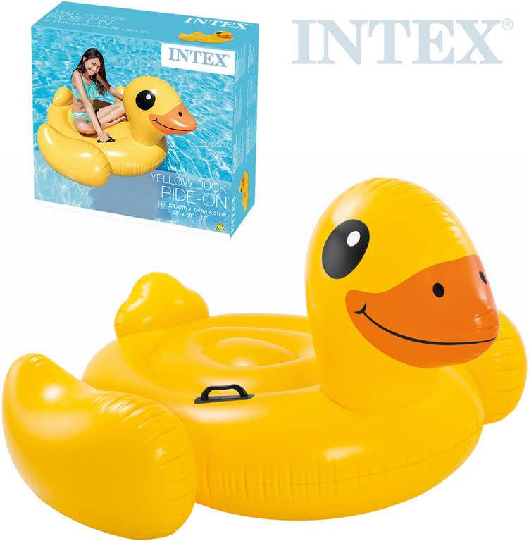 INTEX Kačena malá nafukovací s úchyty 147x147x81cm dětské vozítko do vody 57556