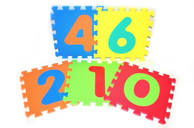 Měkké bloky Čísla C 10ks pěnový koberec baby vkládací puzzle podložka na zem
