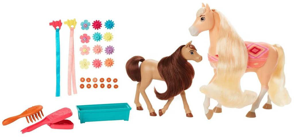 MATTEL Divoký Spirit Koňská show herní set 2 koníci s doplňky