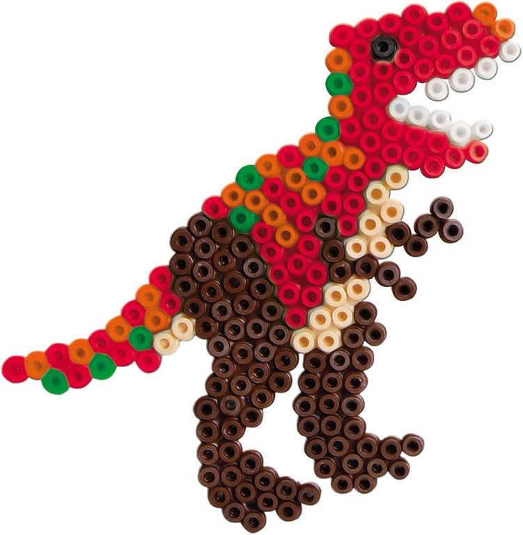 SES CREATIVE Korálky zažehlovací T-Rex dino kreativní set 1200ks se šablonou