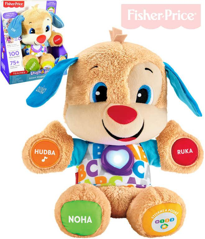 FISHER PRICE Pejsek mluvící interaktivní na baterie zpívá CZ Světlo Zvuk