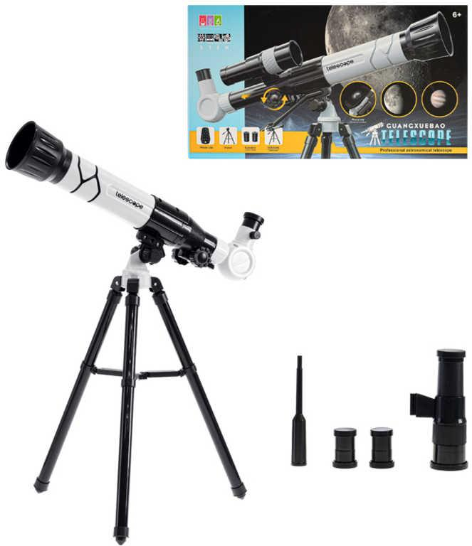 Teleskopický dalekohled se stojánkem 39x45cm s doplňky 2 barvy v krabici
