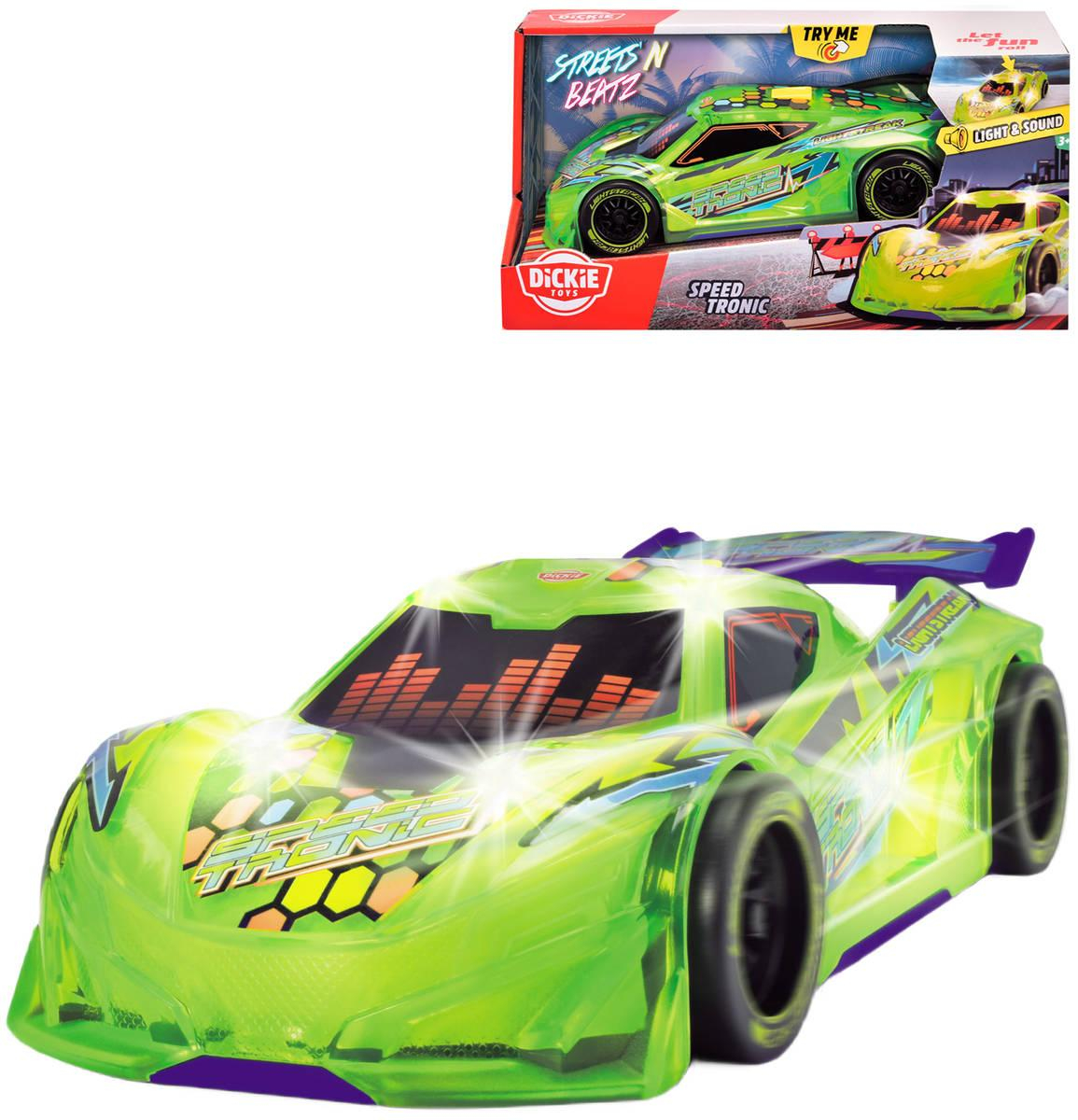 DICKIE Auto Speed Tronic závodní zelené na setrvačník na baterie Zvuk