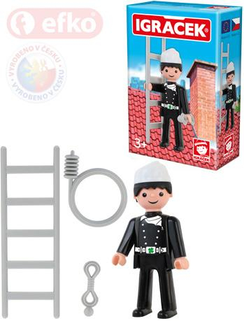 EFKO IGRÁČEK Kominík figurka 7,5cm s doplňky v krabičce STAVEBNICE