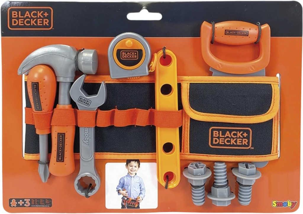 SMOBY Black and Decker sada dětské pracovní nářadí 14ks na opasku