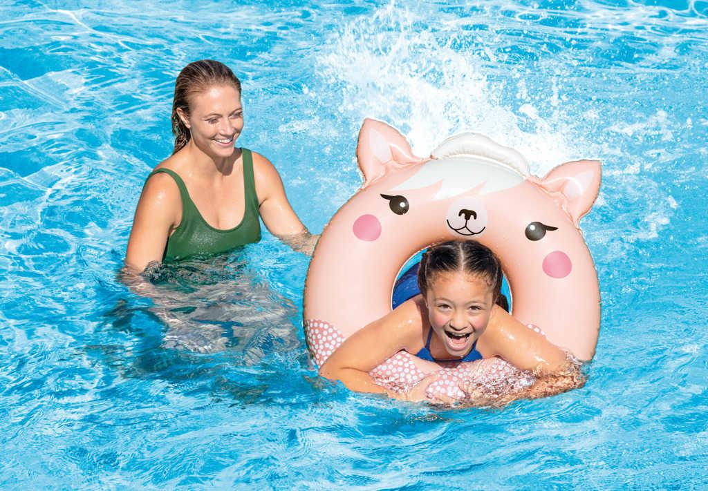 INTEX Kruh nafukovací zvířátko 90cm plavací kolo do vody 3 druhy 59266