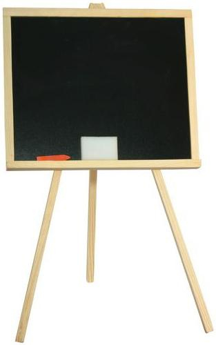 PL Tabule dětská školní dřevěná trojnožka set s křídou a houbičkou