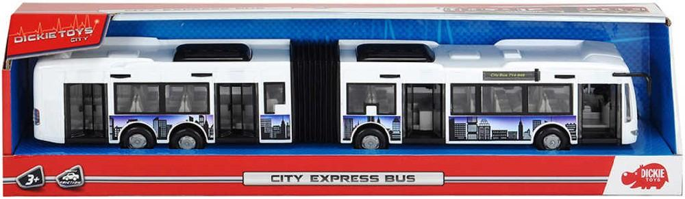 DICKIE Autobus City Express 46cm plastový na setrvačník funkční dveře 2 barvy