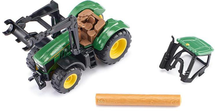 SIKU Blister traktor John Deere s uchopovačem klád model kov 1540