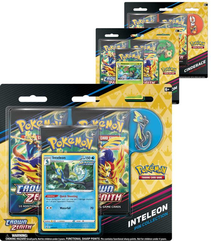 Pokémon TCG: Crown Zenith Pin Collection set 3x booster s doplňky