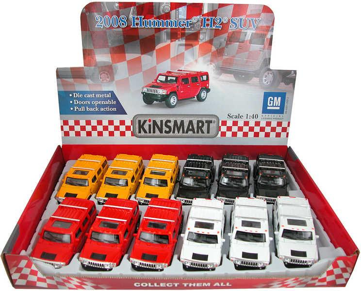 KINSMART Auto model 1:40 HUMMER H2 SUV kov PB 12cm 4 barvy