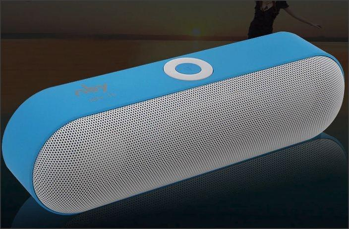 Mini bluetooth reproduktor NBY 18 - Bílo-tyrkysová