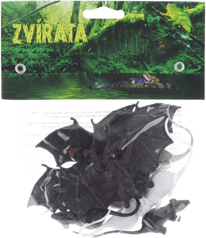 Netopýři a krysy plastová zvířátka 5-11cm set 10ks v sáčku
