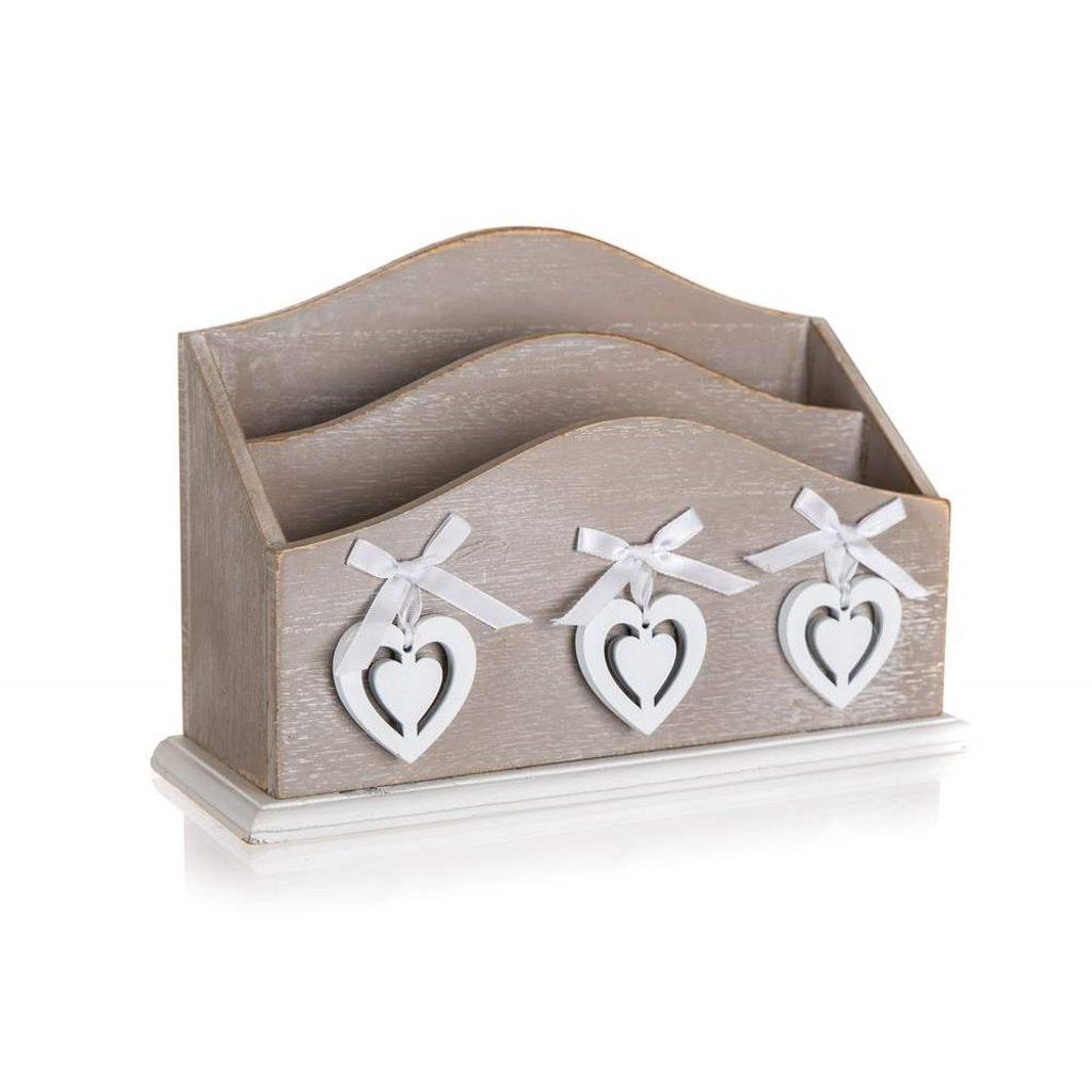 HOME DECOR Stojánek na dopisy SCULPTURE HEART HEART