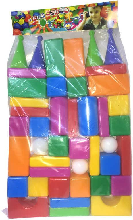 PL Stavebnice Baby soft maxi kostky barevné plastové set 43ks v sáčku