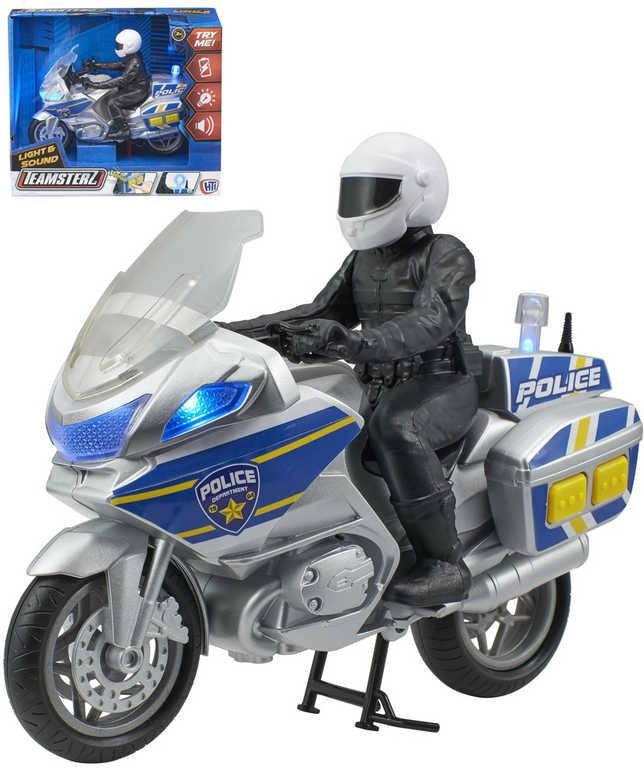 Teamsterz policejní set motocykl s figurkou policisty na baterie Světlo Zvuk