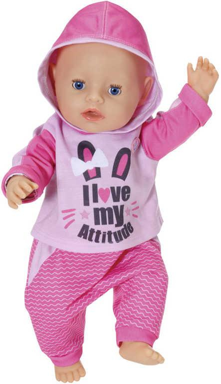 ZAPF BABY BORN Teplákovka pro panenku miminko set s ramínkem 2 druhy