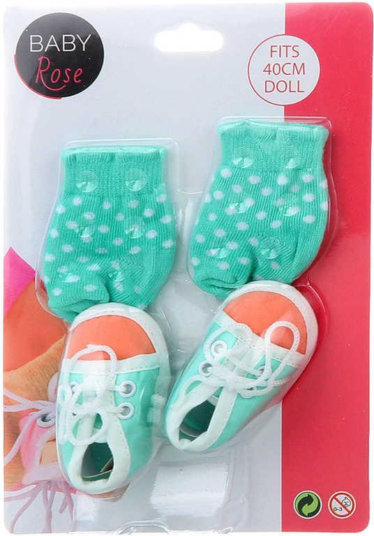 Baby Rose set ponožky a botičky 1 pár pro panenku miminko 40cm 2 druhy