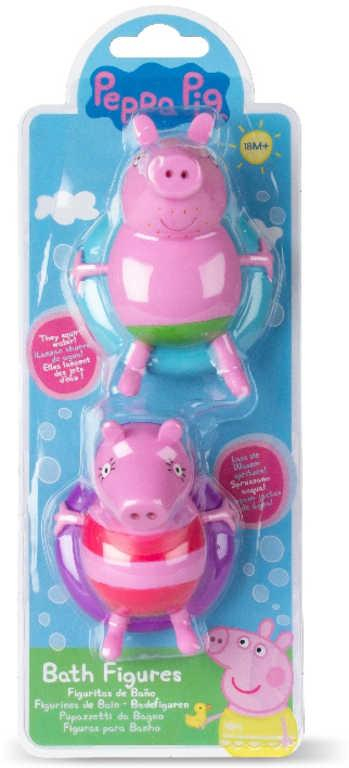 Figurky plastové stříkací Peppa Pig set 2ks do vody na koupání různé druhy