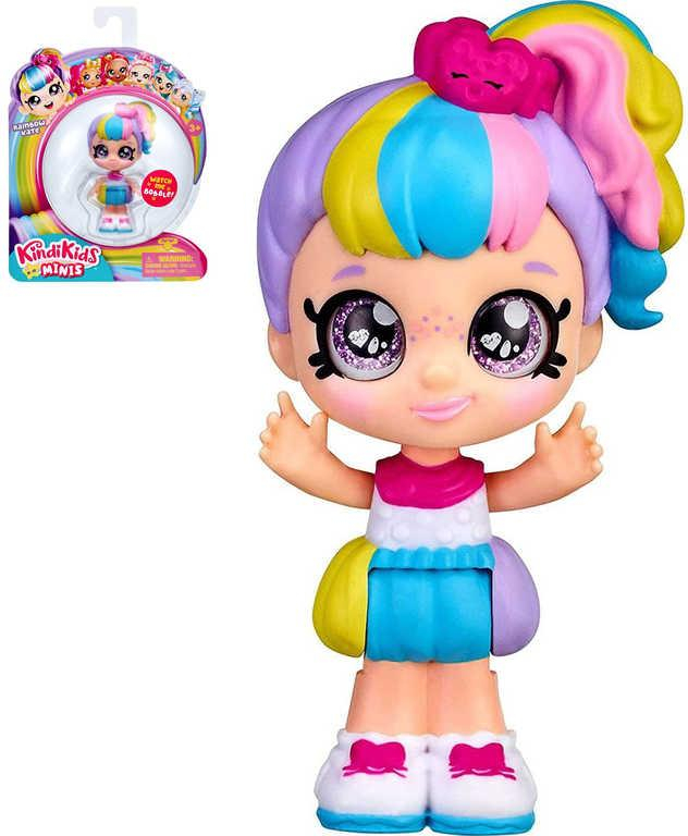 KINDI KIDS Minis Panenka mini Rainbow Kate 9cm kývá hlavou velké oči