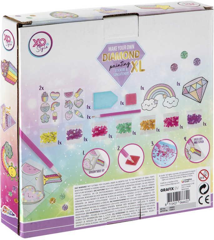Malování mozaika s kamínky XL kreativní set se samolepkami 2 druhy