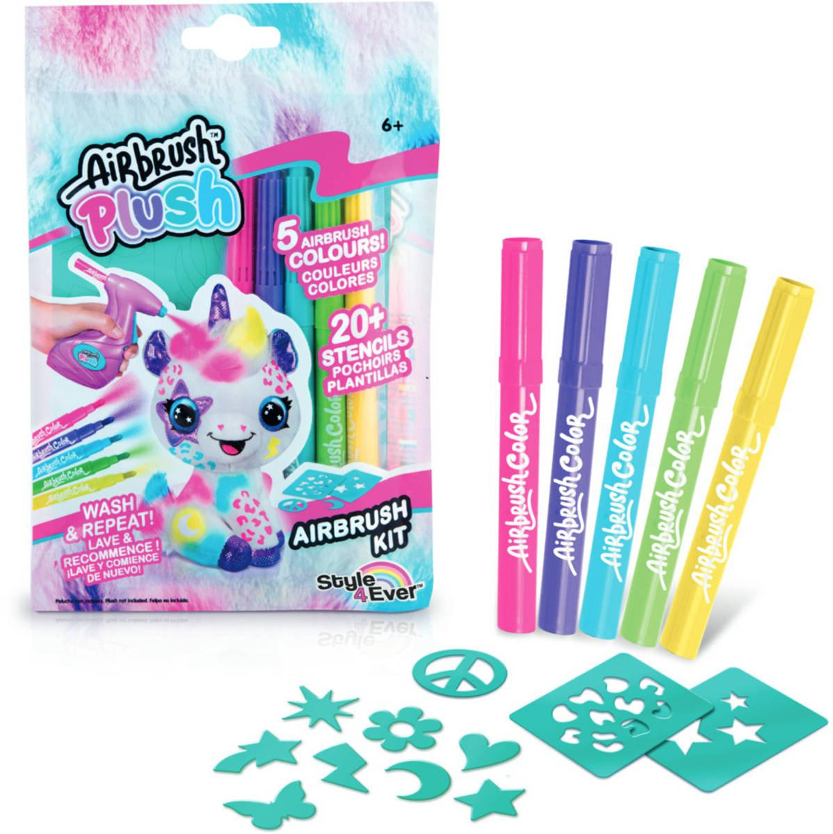 EP Line Airbrush náhradní náplň do rozprašovací pistole set 5 barev + šablony