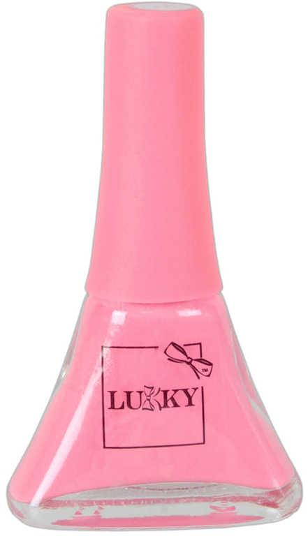 LUKKY Lak na nehty Lollipopz dětský Korálově růžový slupovací 5,5ml na kartě