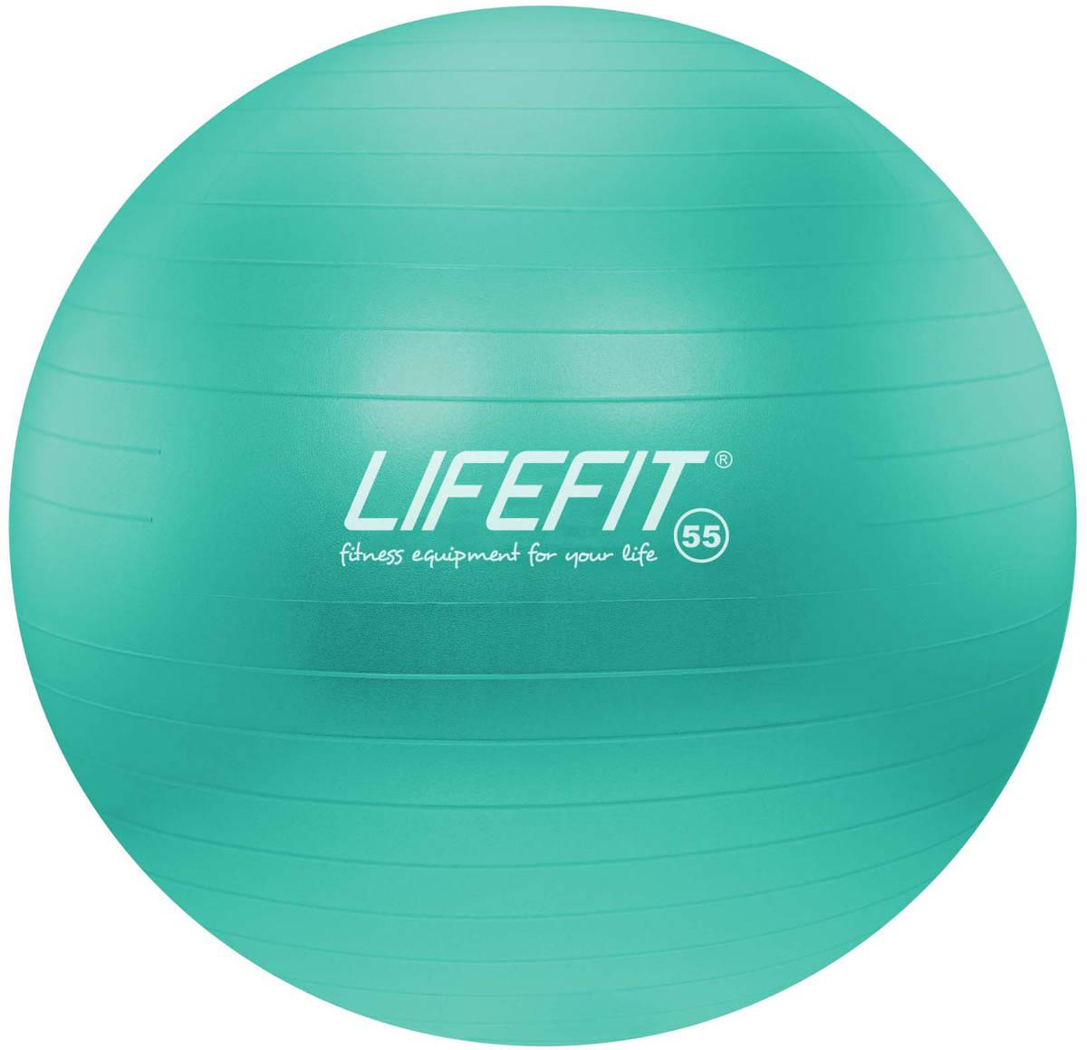 Míč gymnastický Lifefit Anti-Burst tyrkysový 55cm balon rehabilitační do 200kg