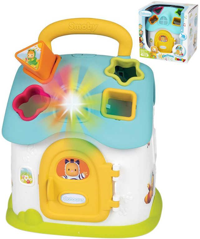 SMOBY Cotoons domeček baby vkládačka domeček na baterie Světlo zvuk plast