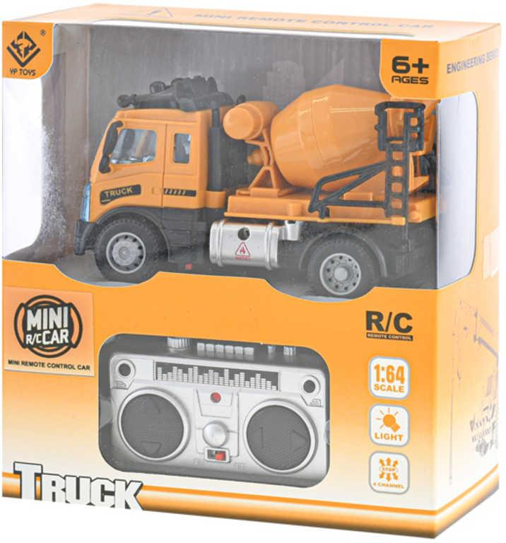 RC Auto stavební míchačka na vysílačku 27MHz na baterie 1:64 Světlo