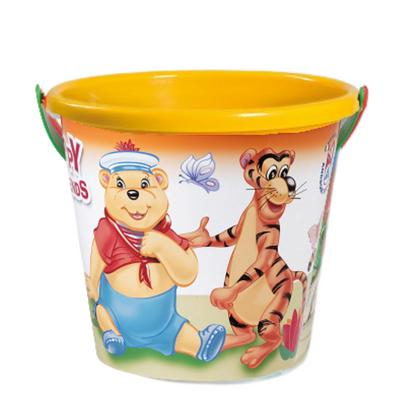 Androni (11-0312-00PB-2oranžová - Androni (11-0312-00PB-2) Kyblík medvídek a tygřík - průměr 19 cm - oranžová