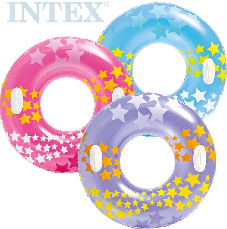 INTEX Kruh plavací s úchyty 91cm nafukovací kolo do vody Star 3 barvy 59256