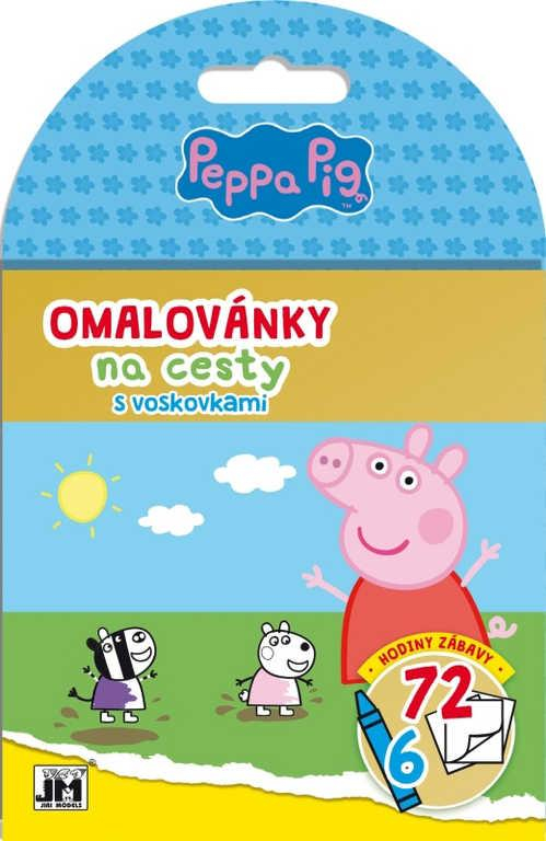 JIRI MODELS Omalovánky na cesty Peppa Pig set s voskovkami a držátkem