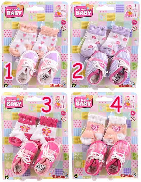 SIMBA set ponožky a botičky vel. 38-43 pro panenku New Born Baby