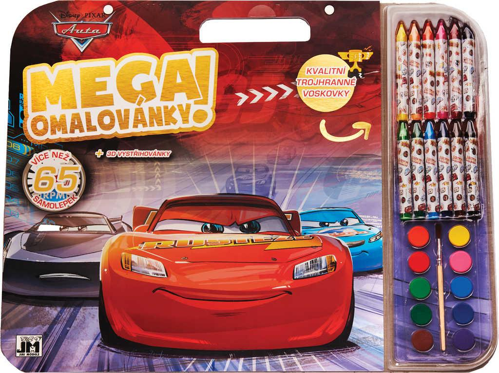 JIRI MODELS Mega omalovánkový set Auta (Cars) s voskovkami a barvičkami