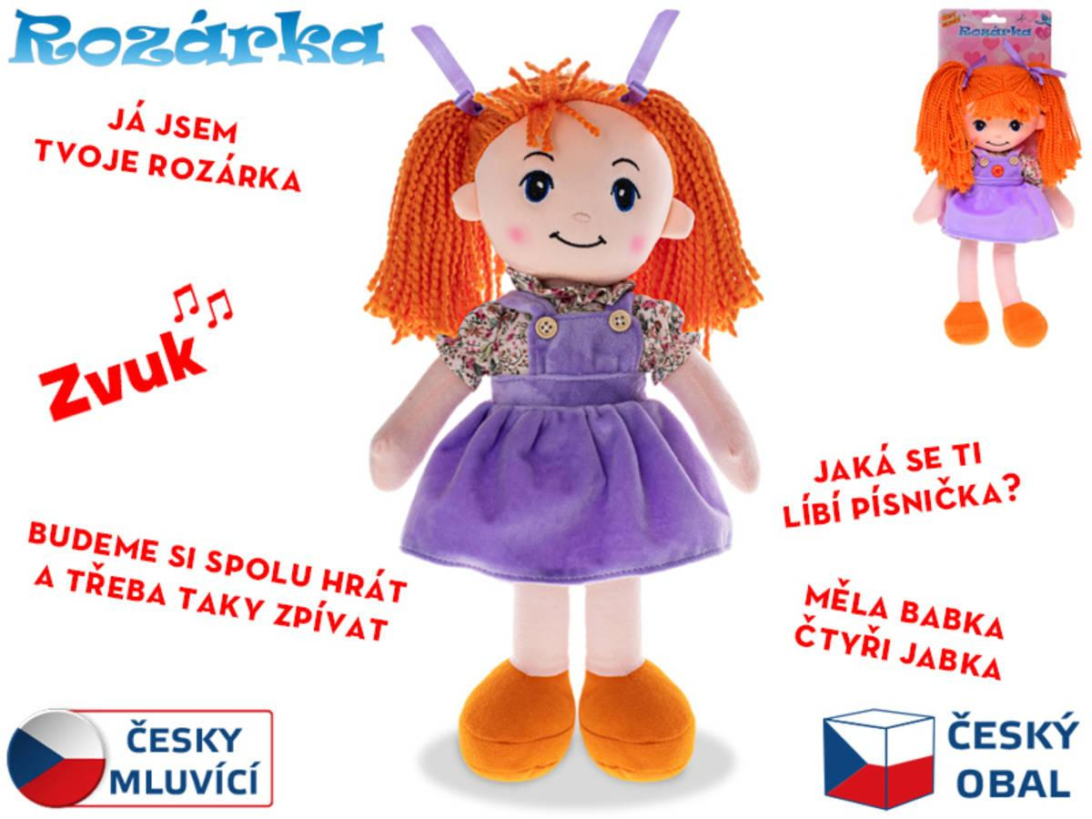 Panenka Rozárka zrzka měkké tělo na baterie mluví česky Zvuk PLYŠ