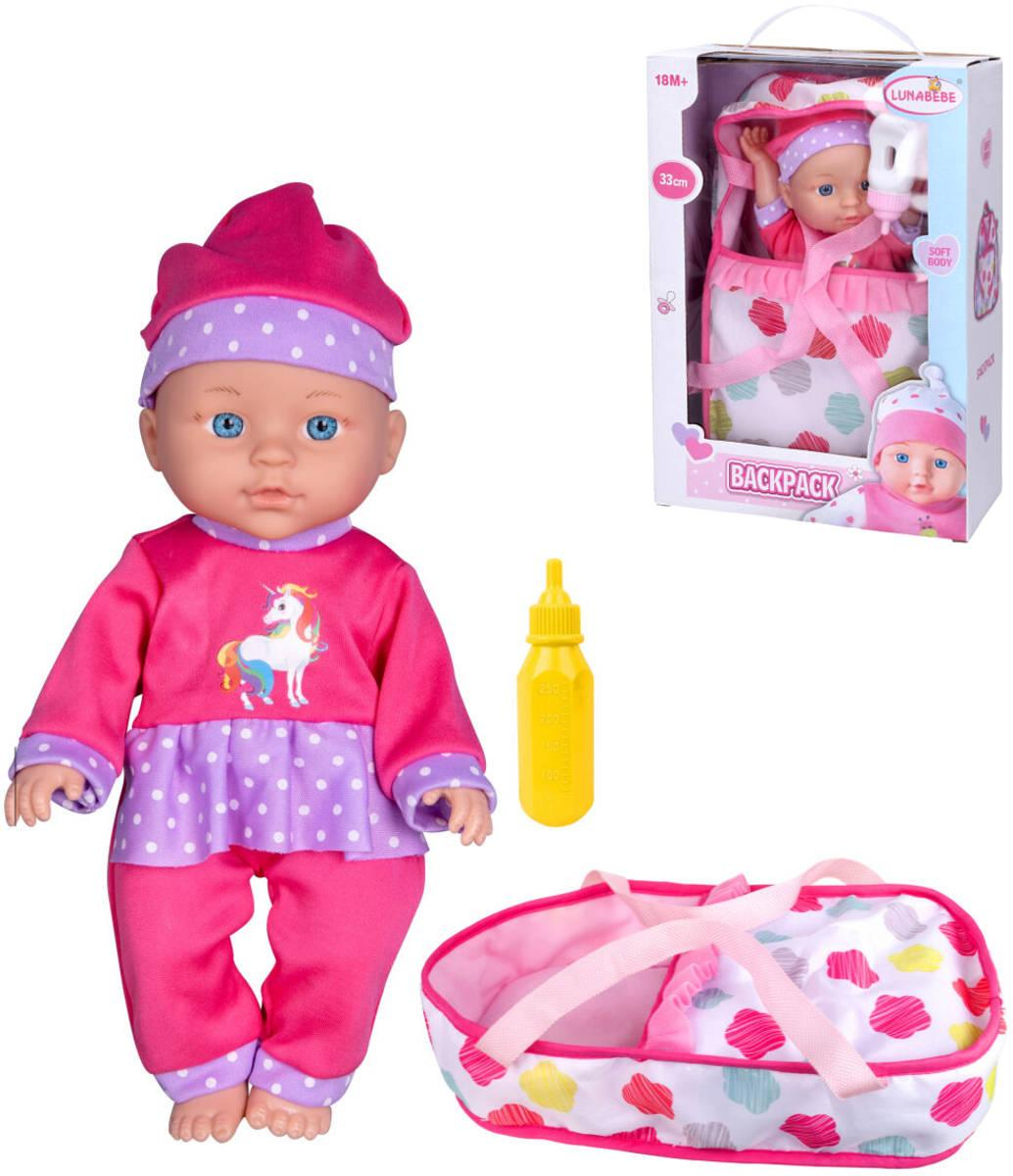 Miminko 30cm set panenka v přenosné tašce s lahvičkou v krabici