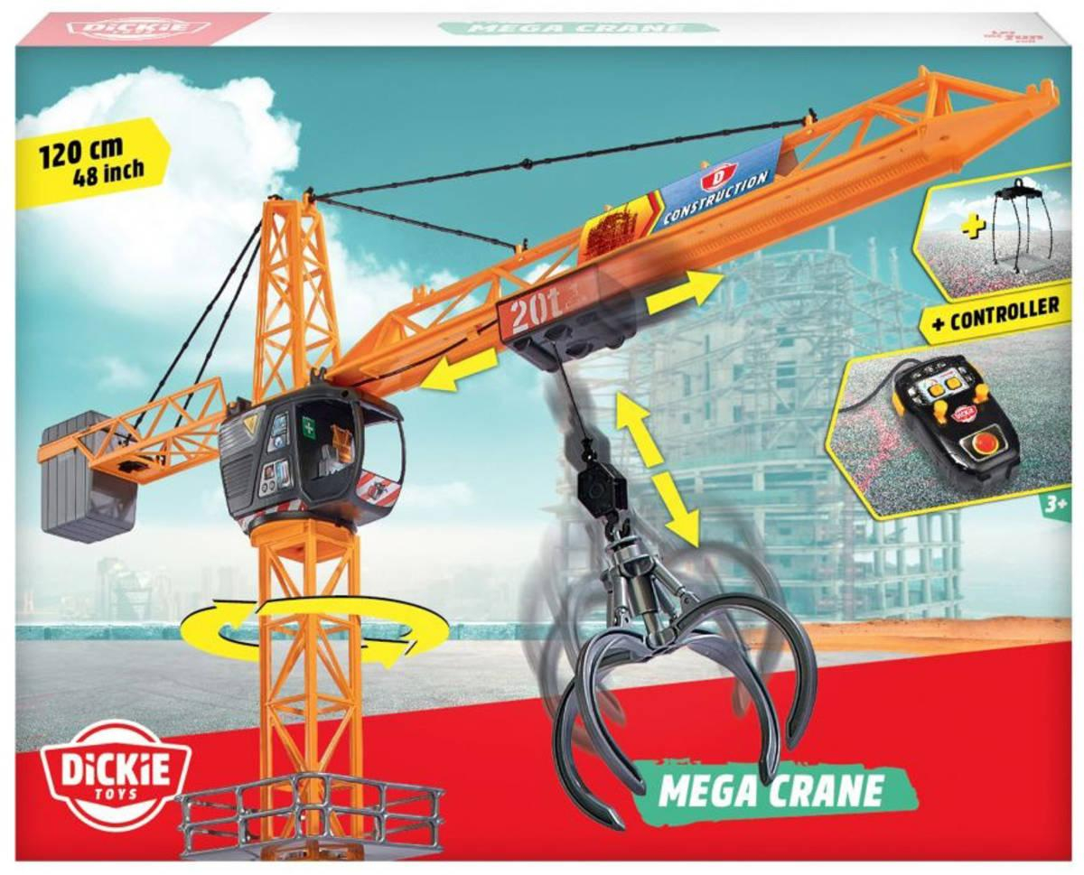 DICKIE Jeřáb stavební funkční Mega Crane 120cm ovládání na kabel plast