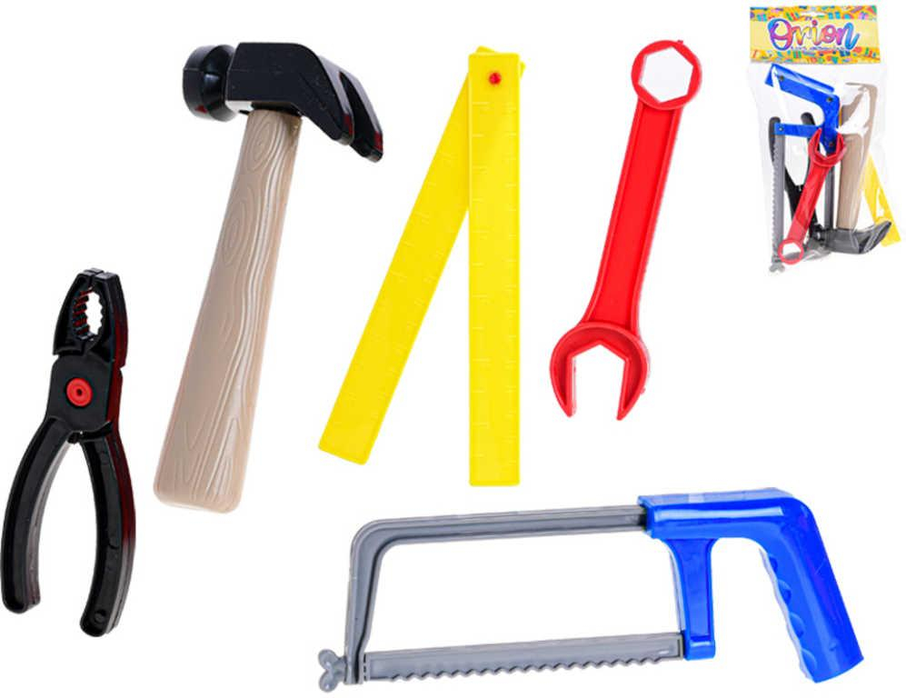 Dětské pracovní nářadí barevná sada 5ks 2 druhy plast v sáčku