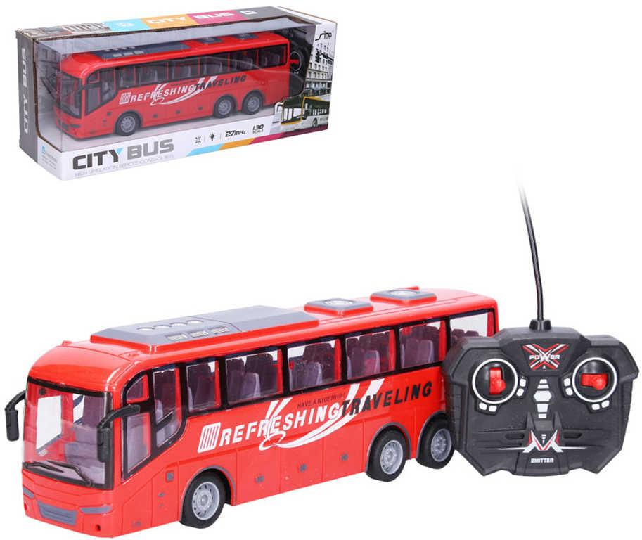 RC Autobus zájezdový 32cm na vysílačku 27MHz 1:30 na baterie Světlo