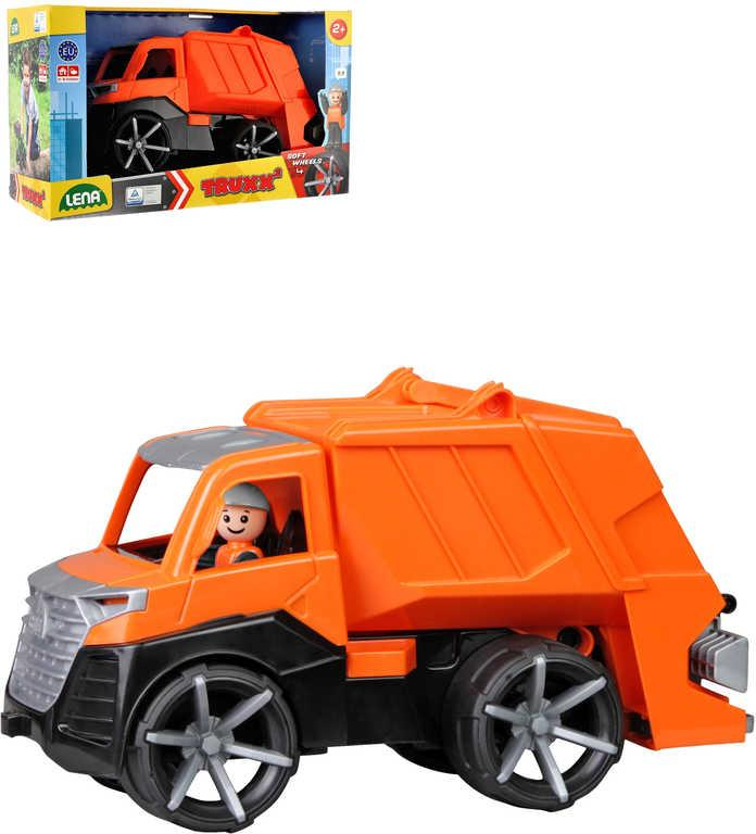 LENA TRUXX 2 auto popeláři funkční set s figurkou plast v krabici
