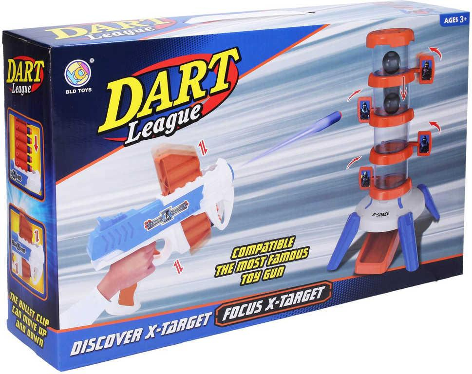 Set pistole na soft pěnové náboje + věž s terči plast v krabici