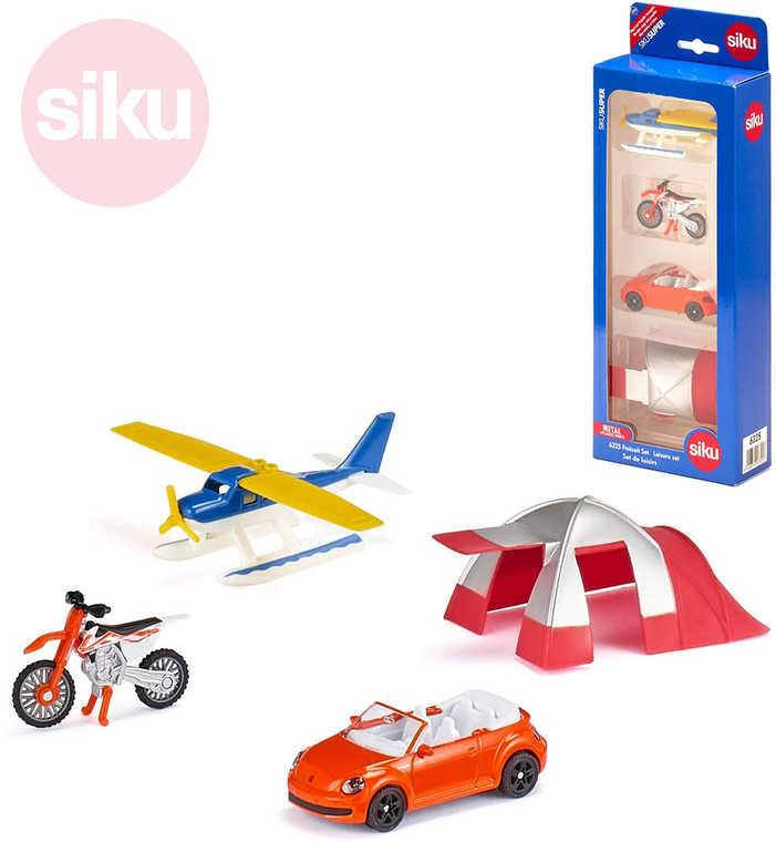 SIKU Set vozidla 3ks a příslušenství pro volný čas kov 6325
