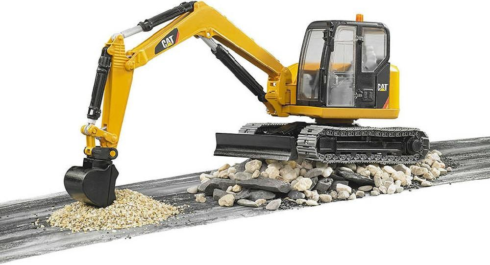 BRUDER 02456 (2456) Minibagr Caterpillar pásový funkční model 1:16 plast