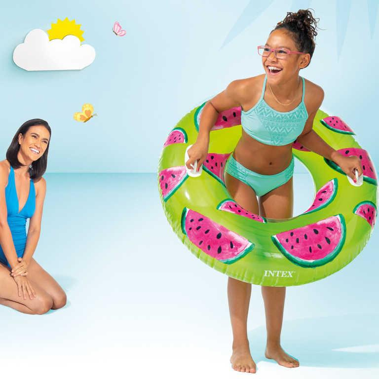 INTEX Kruh plavací Ovoce 107cm nafukovací kolo do vody 3 druhy 56261