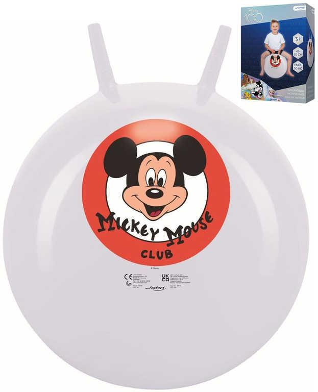 JOHN Hopsadlo bílé Disney Mickey Mouse skákací míč 50cm s úchyty v krabici